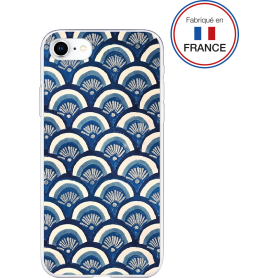 Coque résine écailles bleues