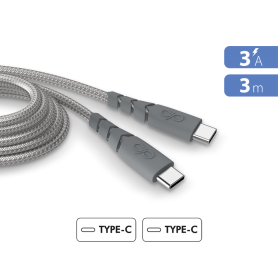 Câble UltraRenforcé C/C 3A 3m Recyclé Gris