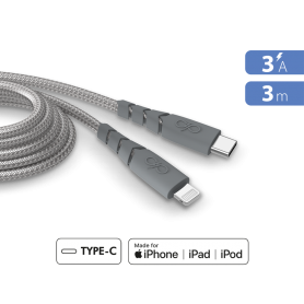Câble UltraRenforcé C/MFI 3A 3m Recyclé Gris