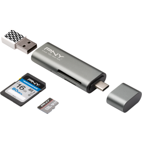 Lecteur de carte mémoire USB-C 3.1 Gris