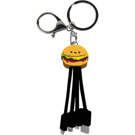 Cbl Andy USB-A to USB-C/Micro/Light 15cm Burger Bk