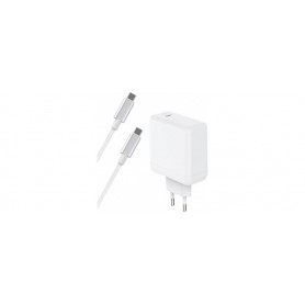 CS 65W USB C PD GaN + Cable C/C 2m Recyclé Blanc