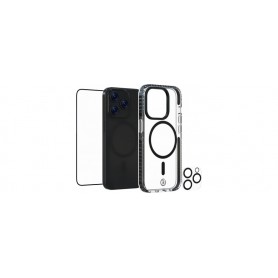 Impact Zero Coque de Téléphone Set 3en3compatible avec Apple iPhone 15 Pro, transparent