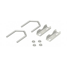 Lot de 2 Boulons en U avec Colliers pour Tuyaux jusqu\'à 60 mm de Diamètrepour fixer un support satellite sur des balustrades ou