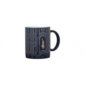 Bialetti Mug Déco Glamour, Porcelaine, 330 ML, Bleu