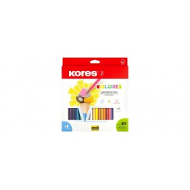 Kores Crayon de couleur triangulaire "Kolores", tui carton