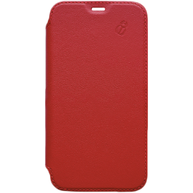 FOLIO IP 11 pro CUIR TRANSPARENT ROUGE