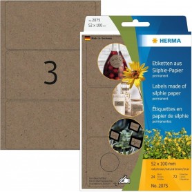 HERMA tiquette polyvalente silphie, 52x100 mm, brun naturel