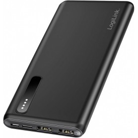 LogiLink Batterie externe mobile, 8.000 mAh, 2 USB-A, noir