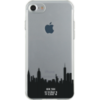 Coque semi-rigide transparente monuments new-yorkais pour iPhone 7/8