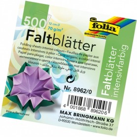 folia Feuille plier, rond, 120 mm, 500 feuilles, assorti