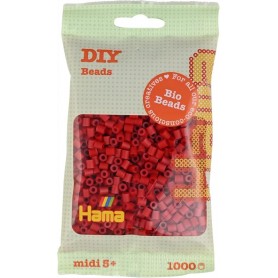 Hama Perles repasser Bio midi, sachet, rouge moyen