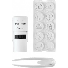 COLOP Kit tampon motif \"LITTLE NIO\" mariage, blanc