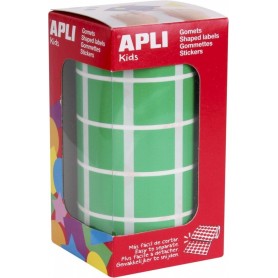 APLI Kids Gommette de couleur \"carr\", en rouleau, vert