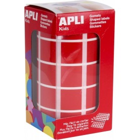 APLI Kids Gommette de couleur \"carr\", en rouleau, rouge