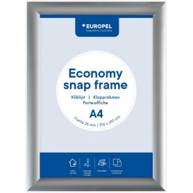 EUROPEL Cadre porte-affiche, A4, 25 mm, argent anodis