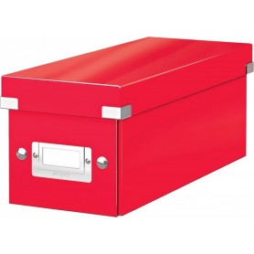 LEITZ Bote de rangement pour CD Click & Store WOW, rouge