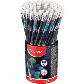 Maped Crayon de papier DEEPSEA PARADISE, avec gomme, HB