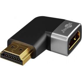 Adaptateur HDMI™ Coudé 270° Horizontal, 8K @ 60 Hz, Plaqué OrPrise femelle standard HDMI™ (type A) Connecteur standard HDMI™ (type A) 270°