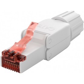 CAT 6 Connecteur RJ45 Non Blindé UTP, Installation sans Outilpour un diamètre de câble de 5,0-8,5 mm, bouchon à vis, montage IDC sans outils