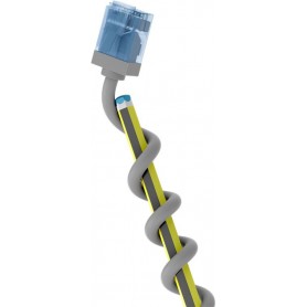 CAT 6A Câble Patch Ultra-Flexible, Slim, U/UTP, grisfiches extra-courtes, conducteur en cuivre pur (CU), LSZH, gaine TPE, AWG 32