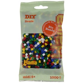 Hama Perles repasser Bio midi, sachet, \"mix 6 couleurs\"