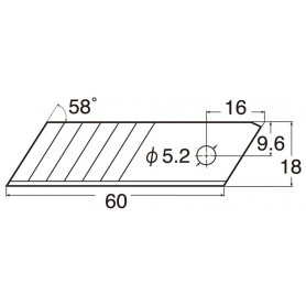 NT Cutter Lame de rechange BL-2300, Largeur: 18 mm, argent