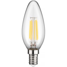 Filament Bougie LED, 6 Wculot E14, blanc chaud, à lumière non variable