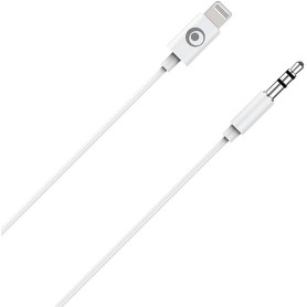 Câble audio Jack 3.5mm vers Lightning 90cm Blanc