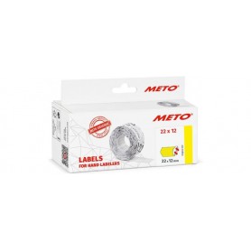 METO tiquette pour tiqueteuse, 22 x 12 mm, jaune