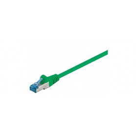 CAT 6A Câble Patch, S/FTP (PiMF), vert, 50 mconducteur en cuivre (CU), gaine de câble sans halogène (LSZH)