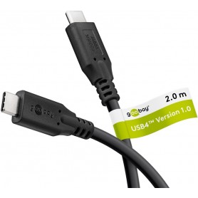 Câble USB-C™, USB4™, 100 W, 40 Gbit/s, Power Delivery, 2 mConnecteur USB-C™ Connecteur USB-C™