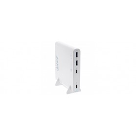 InLine® USB power supply, GaN charger, 4-port, 2x USB-C + 2x USB-A, 120W, white