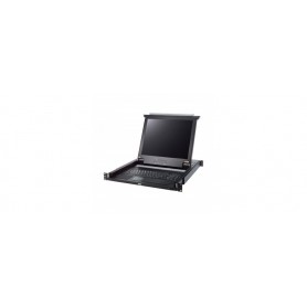 ATEN CL1000N DE Single Rail 19\" LCD console, 19\" 1U, DE layout (PS/2-USB, VGA)