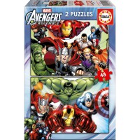 EDUCA BORRAS - Educa - 15932 - Puzzle Classique - Avengers - 2 X 48 Pièces