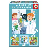 EDUCA BORRAS - Educa BorrAs - 17146 - Puzzle Progressif Quand je serai grand (12-16-20-25 Pcs)