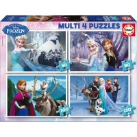 EDUCA BORRAS - Educa - 16173 - Puzzle Classique - Multi 4 en 1 - La Reine des Neiges