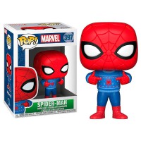 FUNKO - Figurine POP Marvel Holiday Spider-Man avec un chandail laid 