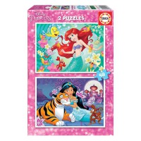 EDUCA BORRAS - Puzzle Ariel + Jasmin 2x48pcs 