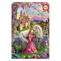 EDUCA BORRAS - Fée et Licorne puzzle 500pcs 