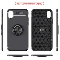 Alpexe Coque pour iPhone 11 Pro/XS/S avec Support de Bague rotative 360 Noir