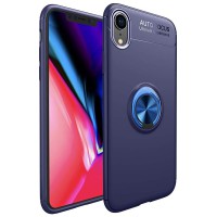 Alpexe Coque iPhone 11 Pro Max/ XS Max avec Anneau, Rotation Bague Support Arriere Bleu