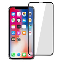 Alpexe Verre trempé Film Protection ecran Noir vitre dureté 9H, 6D Couverture complète pour iPhone 11 PRO Max/ iPhone XS Max