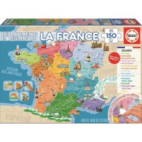 EDUCA Puzzle 150 Pieces - Départements et Régions de France