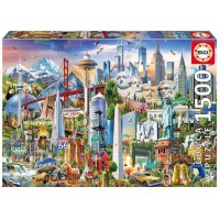 EDUCA Puzzle 1500 Symboles D'Amerique Du Nord