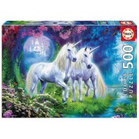 EDUCA Puzzle 500 pieces - Des Licornes Dans La Foret