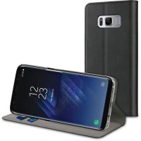 MUVIT Etui FOLIO Stand Noir SAMSUNG GALAXY S8 PLUS