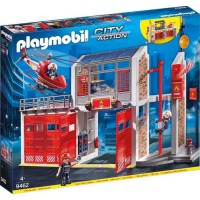 PLAYMOBIL 9462 - City Action - Caserne de pompiers avec hélicoptere - Nouveauté 2019