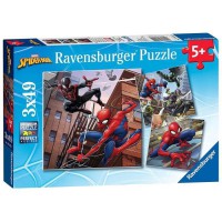 SPIDERMAN Puzzle En action 3x49 pcs