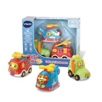 VTECH - TUT TUT BOLIDES - Coffret trio Secours (Pompiers + Tracteur + Helico)